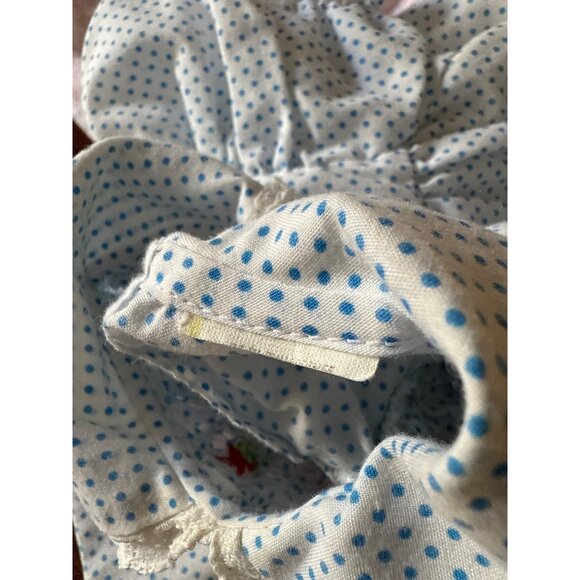 Vintage Hand-Smocked Baby or Doll Dress With Polka Dots & Lace Collar - Picture 12 of 16